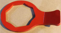 Ключ колпака ступицы 120мм - 8гран, толщина 10мм, плоский, красный