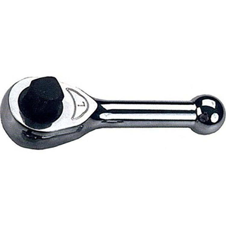 ALH-01022. Трещотка 1/4" бесшаговая короткая метал.ручка LICOTA