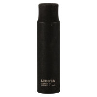 Торцевая головка 1/4"-7мм, 6-гр, ударная глубокая с магнитом, LICOTA