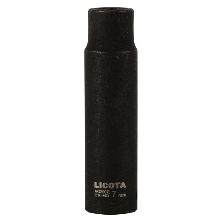 AG2007L. Торцевая головка 1/4"-7мм, 6-гр, ударная глубокая с магнитом, LICOTA