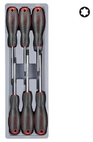F-2061. Набор отвёрток под 6-ти лучевой шлиц TORX (T10-T30), 6шт, ложемент