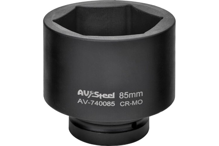 AV-740085. Головка ударная 1" 6-гр. 85мм, AV Steel