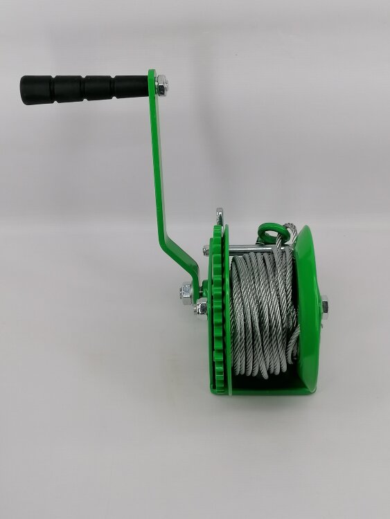 SZ073172. Лебедка ручная барабанная HITCH HW 500, 500кг, канат 10м