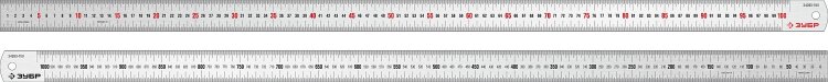 34280-100. Линейка длина 1.0 м, усиленная нержавеющая, ЗУБР Про-100 Профессионал