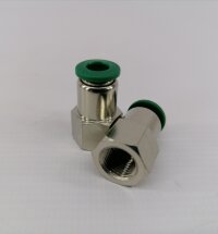 Цанговый разъем F1/8"  6мм, с уплотнителем, металлический корпус