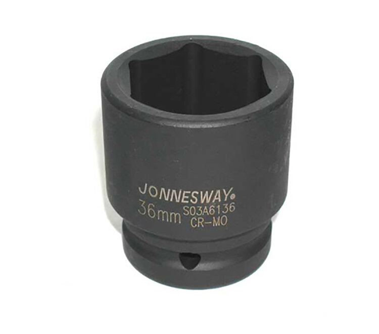 S04H8163. Торцевая головка 63мм-1",6-гр,хром JW