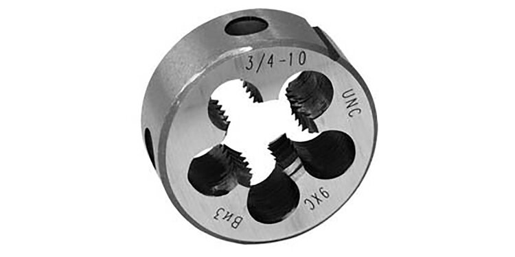 5209003. Плашка дюймовая UNC 3/8" шаг 16 ниток, угол 60град, сталь 9 XC, ВИЗ