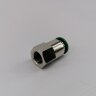 808520-8-18-0. Цанговый разъем F1/8"  8мм, с уплотнителем, металлический корпус