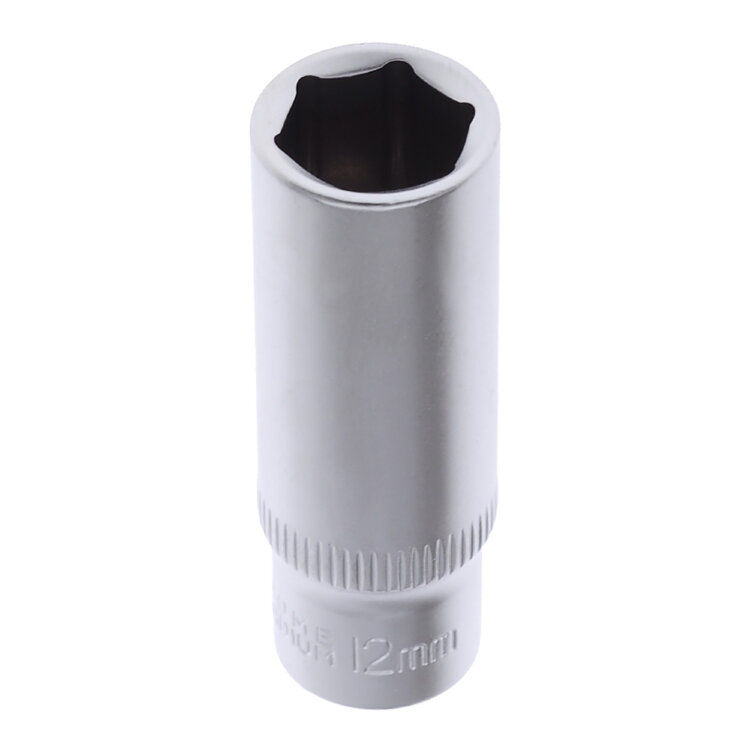 AV-500212. Головка торцевая 1/4" 12мм 6-гранная удлиненная, AV Steel