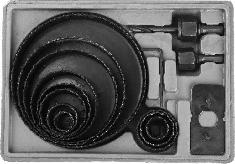 29600-H15. Набор кольцевых коронок по дереву 19-127мм, 12шт., STAYER
