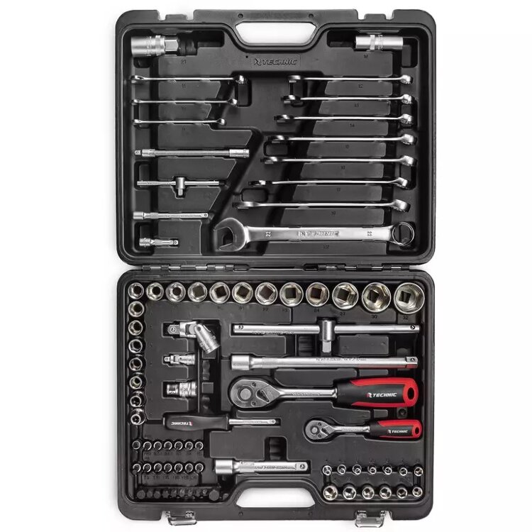 RT-HT82T. Набор ручных инструментов RUNTEC TECHNIC 82 предмета 1/2", 1/4"