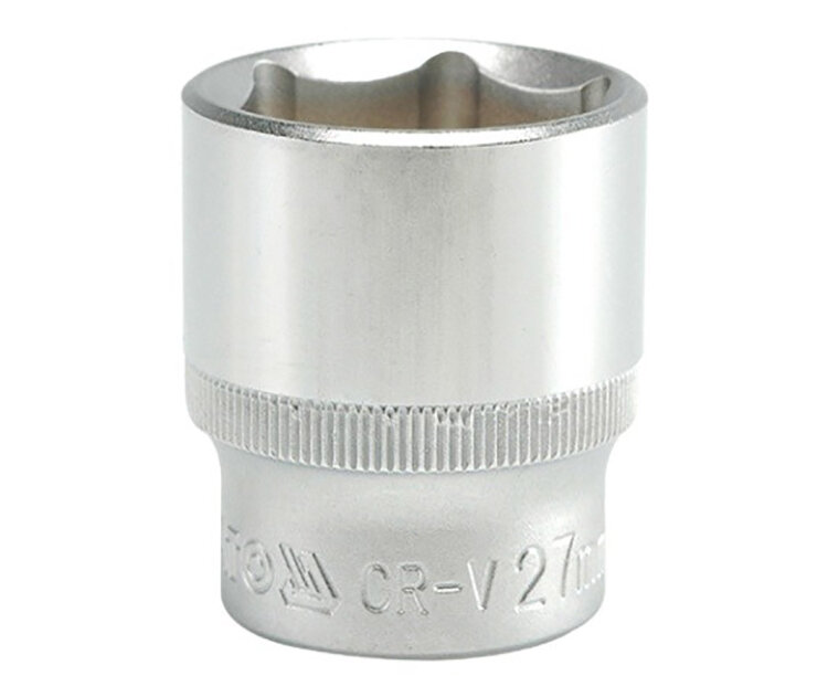 970228. Головка торц 28мм-1/2" 6-гран  CrV,BM