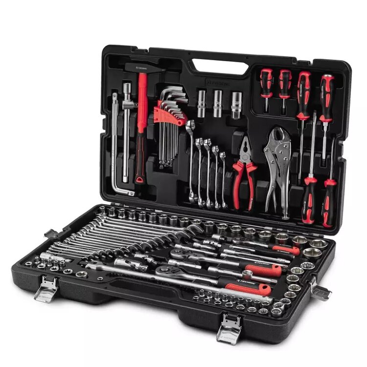 RT-HT142T. Набор ручных инструментов RUNTEC TECHNIC 142 предмета 1/2", 3/8", 1/4"