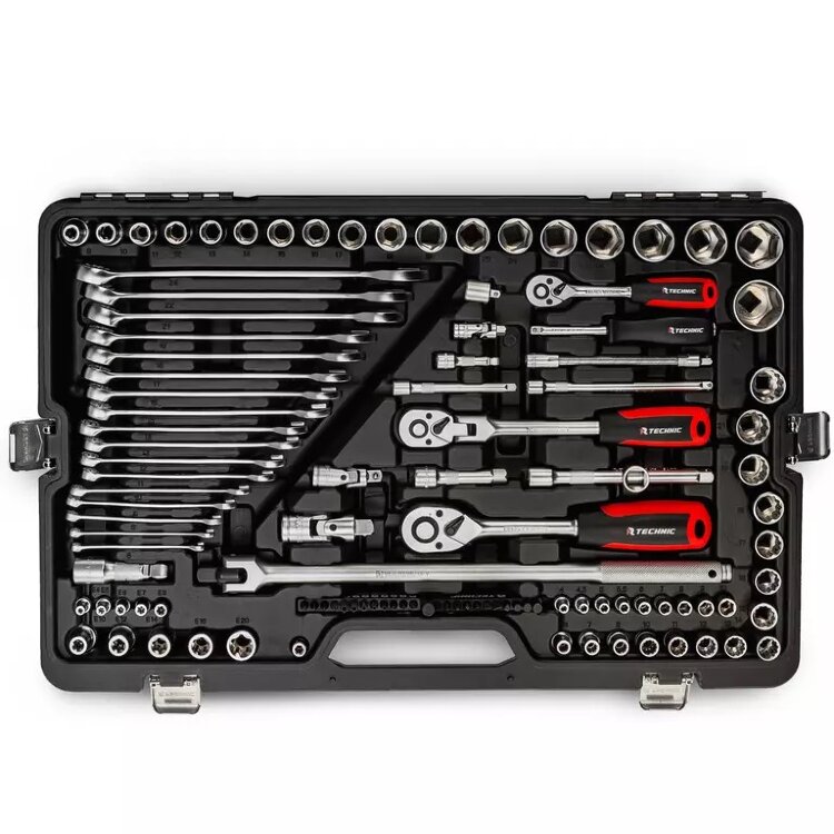 RT-HT142T. Набор ручных инструментов RUNTEC TECHNIC 142 предмета 1/2", 3/8", 1/4"