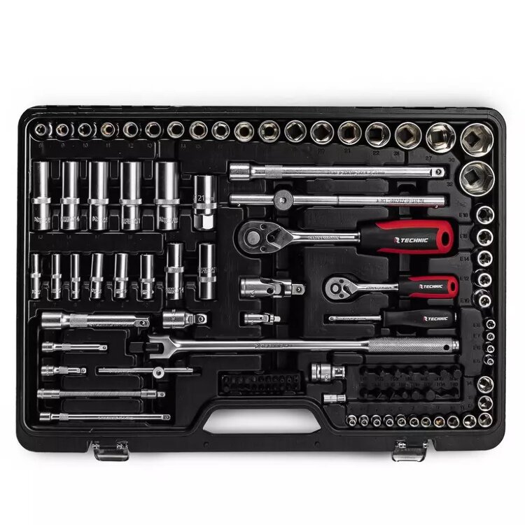 RT-HT143T. Набор ручных инструментов RUNTEC TECHNIC 143 предмета 1/2", 1/4"