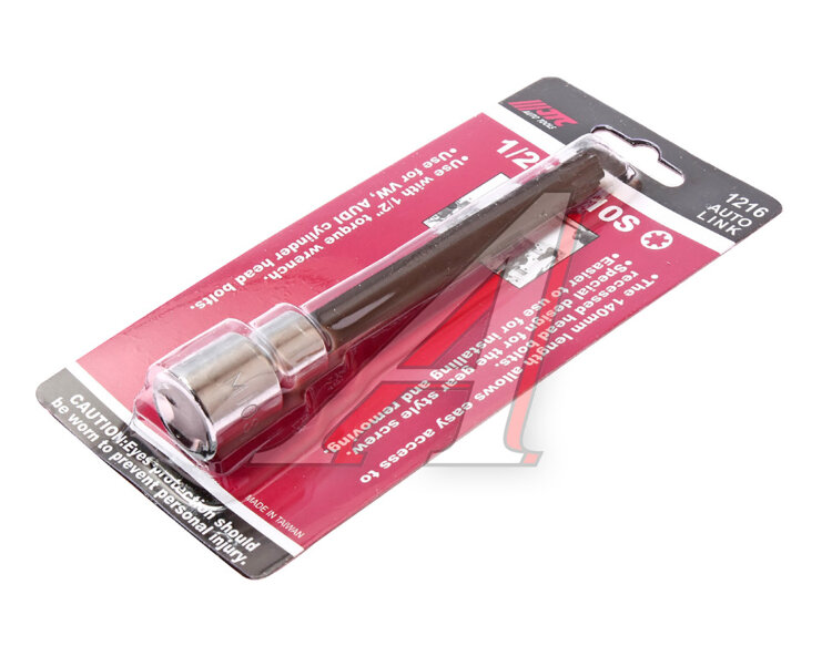 JTC-1216. Насадка 1/2"x М10S L=140мм д/болтов гбц VW, AUDI