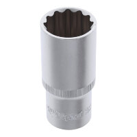 Головка торцевая 1/2" 12-гр 27мм удлиненная, AV Steel