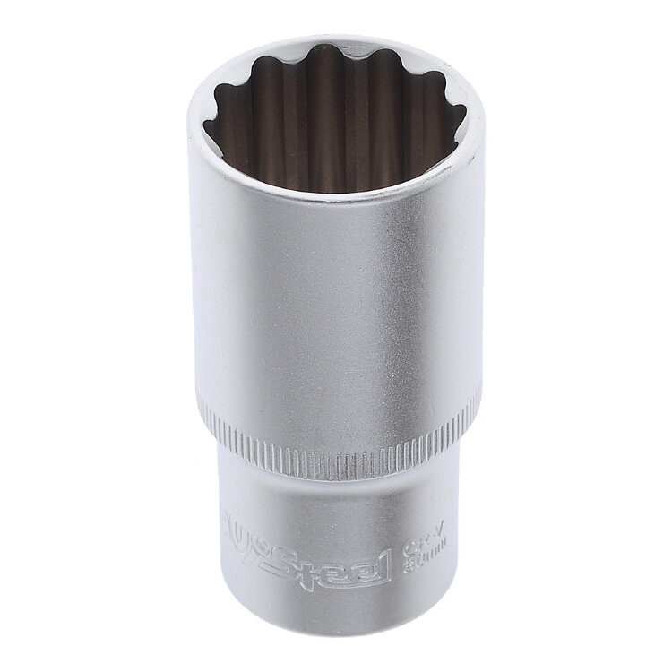 AV-521230. Головка торцевая 1/2" 12-гр 30мм удлиненная, AV Steel