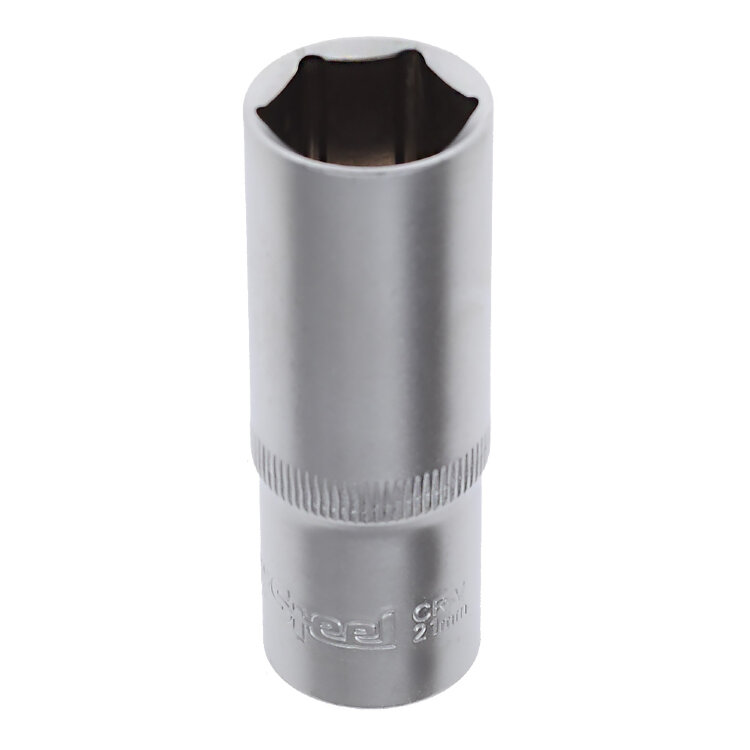AV-520222. Головка торцевая 1/2" 22мм 6-гранная удлиненная, AV Steel