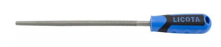 RFC308. Напильник круглый бархатный №3, 200мм, с рукояткой, LICOTA