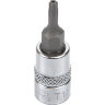 H2TT10. Головка 1/4" с битой TORX T10H,с отверстием,LICOTA