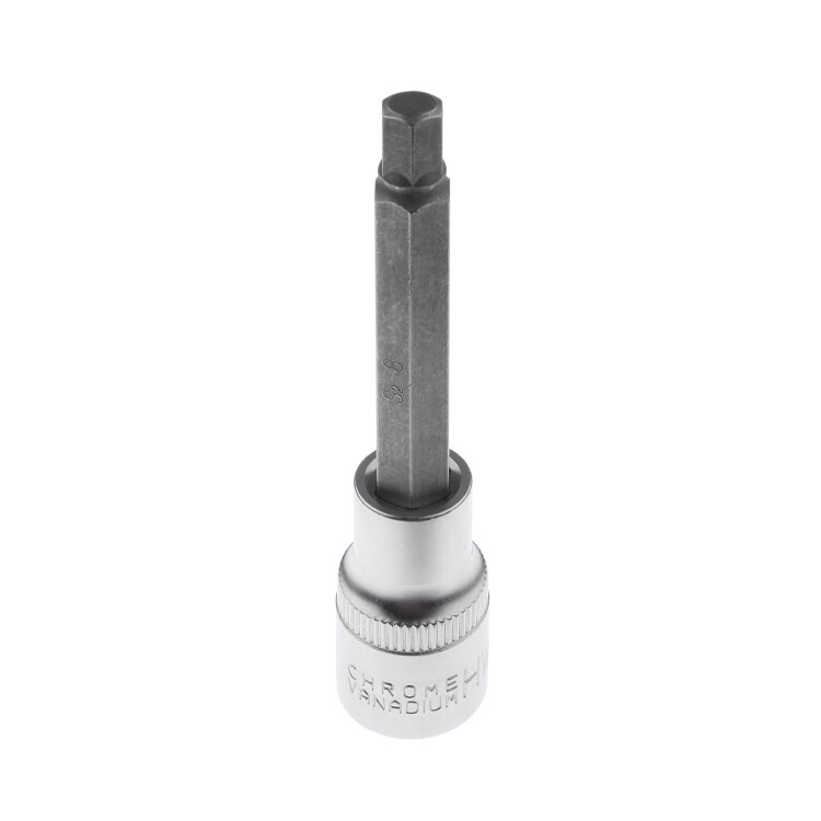 AV-525208. Головка c длинной вставкой HEX 1/2" H8 L=100мм, AV Steel