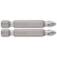 Биты 50мм хв. E 1/4" (+) PH3 кованые Cr-M (2шт),ЗУБР