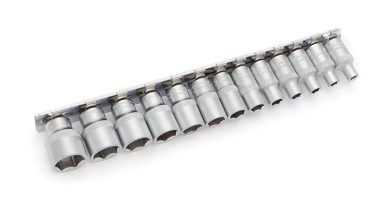 600113. Набор головок шестигранных 1/4" 13пред (4-14мм), Дело Техники