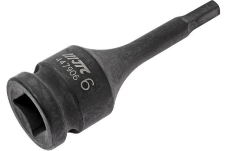 JTC-447906. Головка торцевая ударная HEX 1/2"-H6, L=78мм, JTC