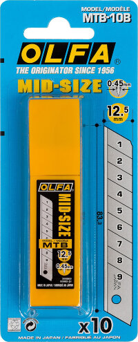 Лезвия OLFA для OL-MT-1, 9 сегментов, 12,5мм (10 шт.)