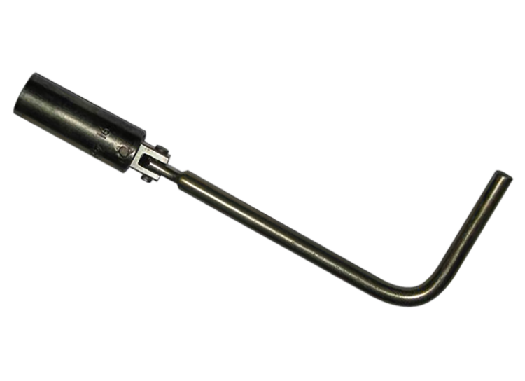 112160-АВТ. Ключ свечной 16мм 220мм, шарнирный, с резинкой, белый, АВТОМ