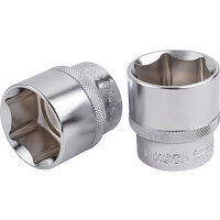 Торцевая головка 3/8"-14мм, 6-гран., хром, LICOTA