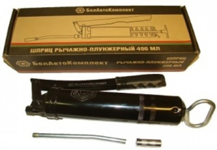 БАК.00400. Шприц рычажно-плунжерный 400мл, резьба М10*1,0