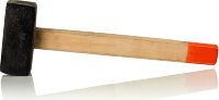 Кувалда 3кг, кованная,короткая дерев рукоятка