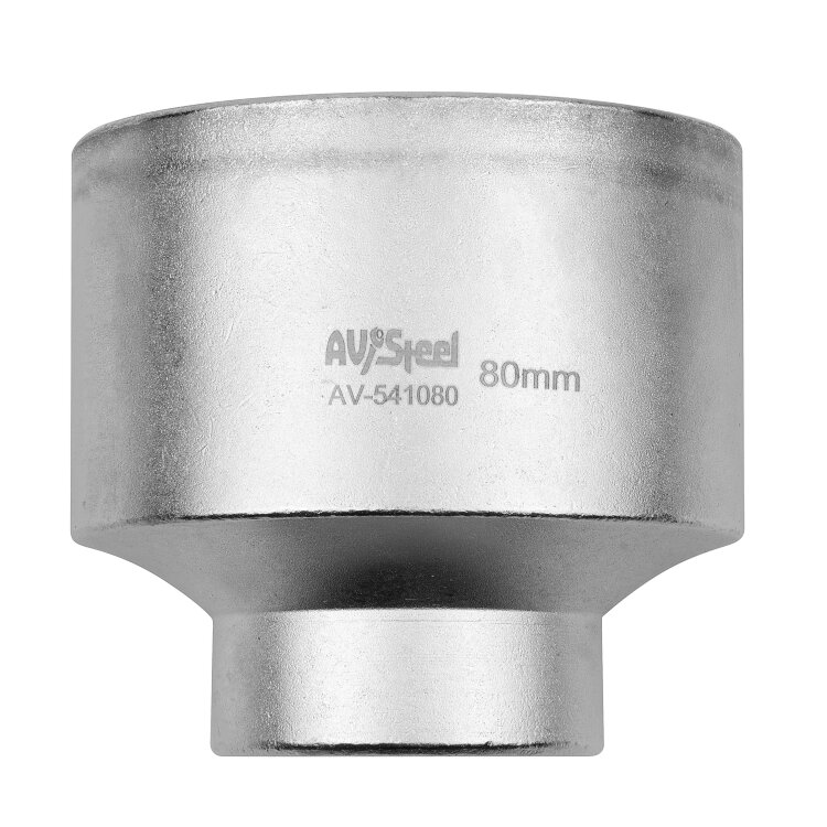 AV-541080. Головка торцевая 1" 12-гр 80мм, AV Steel