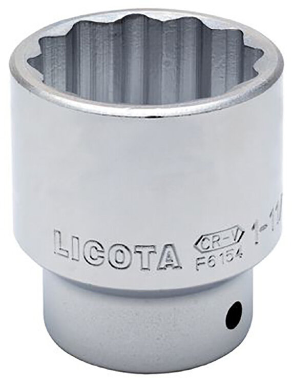 F6055. Торцева головка 55мм-3/4", 12-гран, хром, LICOTA