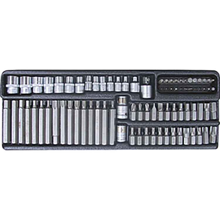 ACK-384003. Набор 83пр вставок и головок Е-профиль,ложемент,LICOTA