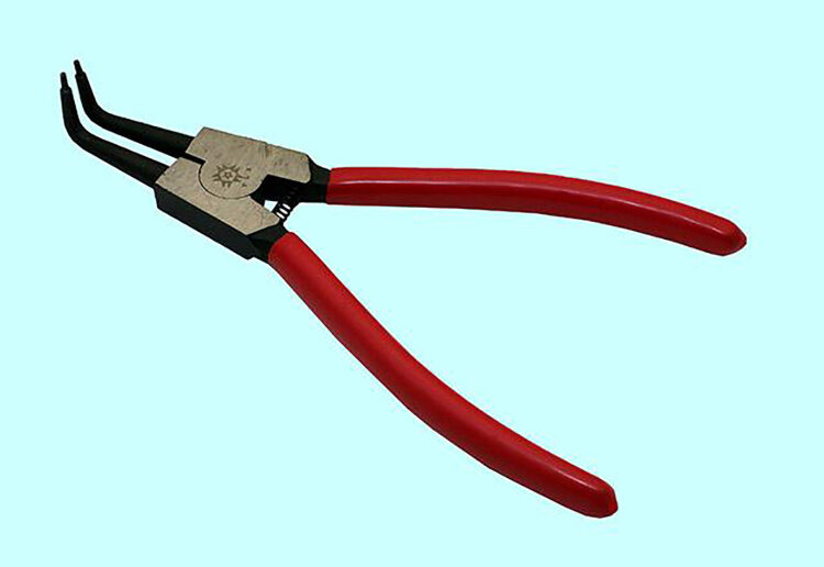 66591-IPC. Клещи для снятия наружных стопорных колец изогнутые 225мм