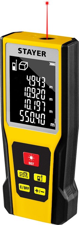 34957_z01. Дальномер лазерный, дальность 60м, 5 функций, STAYER