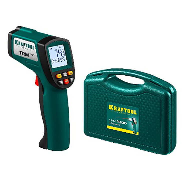 45703-950. Пирометр инфракрасный, -50°С +950°С, TRM-1000, KRAFTOOL