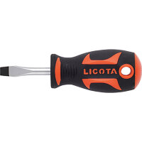 Отвертка проф (-) SL6,5*38мм короткая LICOTA