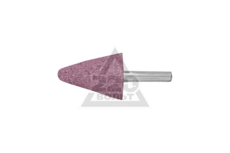 FIT36962. Шарошка абразив п/метал,конус с закруглени 25*35мм,хв.6мм