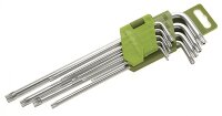Ключи TORX имбусовые длинные,9 шт,Т10-Т50 с отверстием