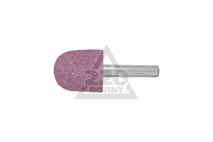 FIT36956. Шарошка абразив по метал,цилиндр с закруглением 20*25мм,ст.хв. ф6мм