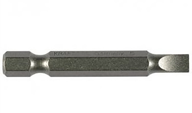 26243-6.5-50-10. Бита 1/4" (-) SLOT 6мм/30мм, STAYER