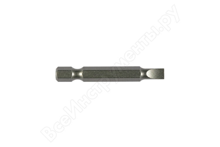 26243-6.5-50-10. Бита 1/4" (-) SLOT 6мм/30мм, STAYER