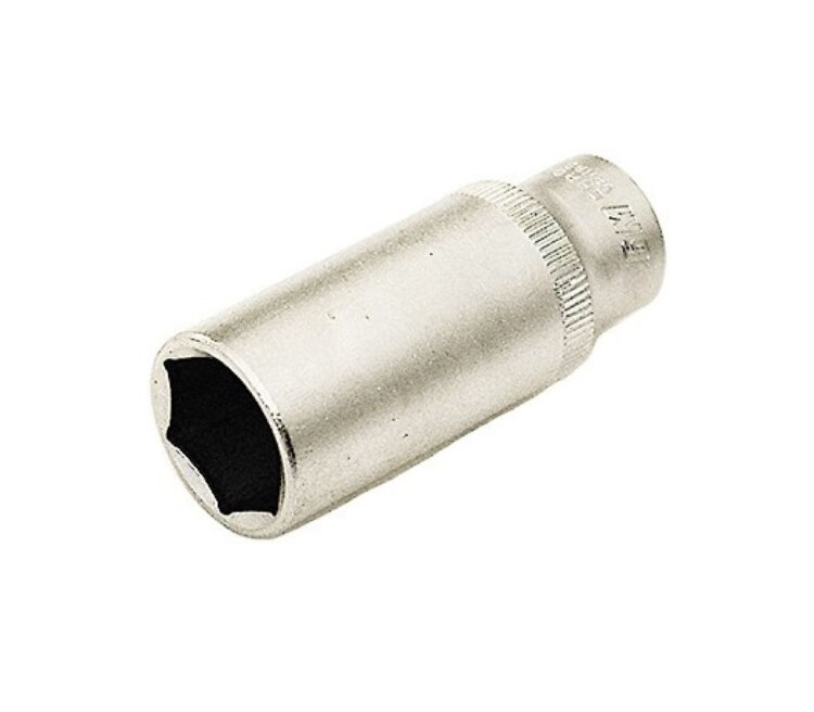 970422. Головка торцевая 22мм-1/2" 6-гранная, глубокая CrV, БМ