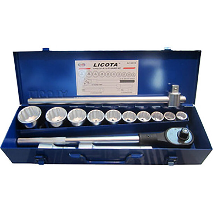 ALT-6001WS. Набор торцевых головок  15пред 3/4"  12-гр,7/8"-2" дюймовый, LICOTA